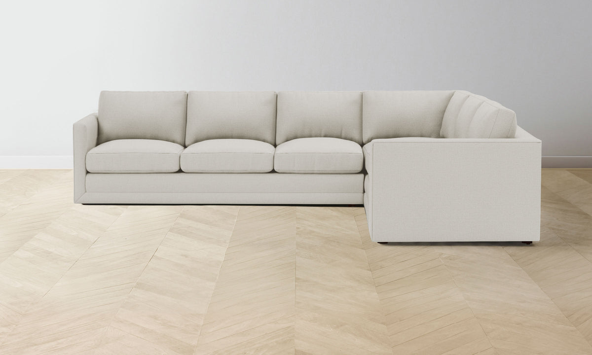 The Warren Sectional - Italian Brushed Wool Vanilla