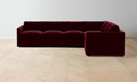 The Warren Sectional - Mohair Crimson