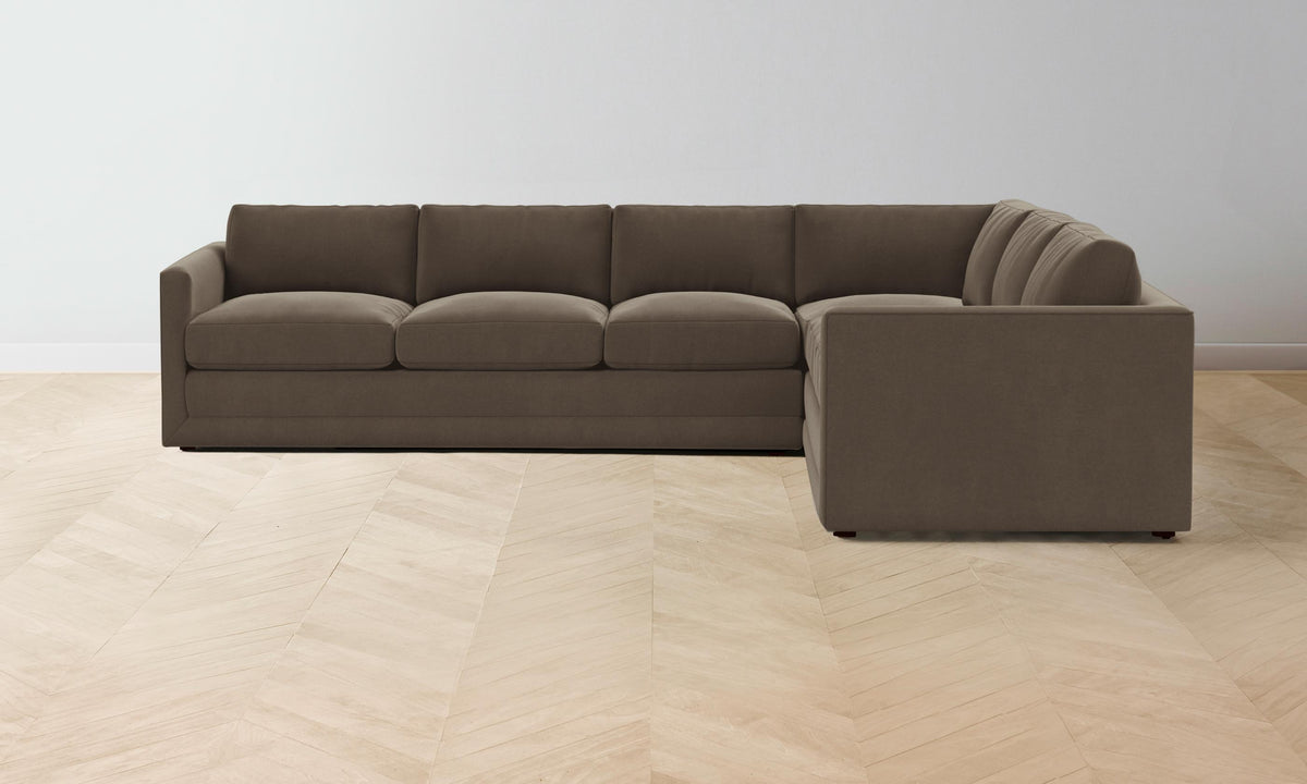 The Warren Sectional - Mohair Mink