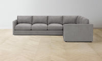 The Warren Sectional - Nubuck Leather Asphalt