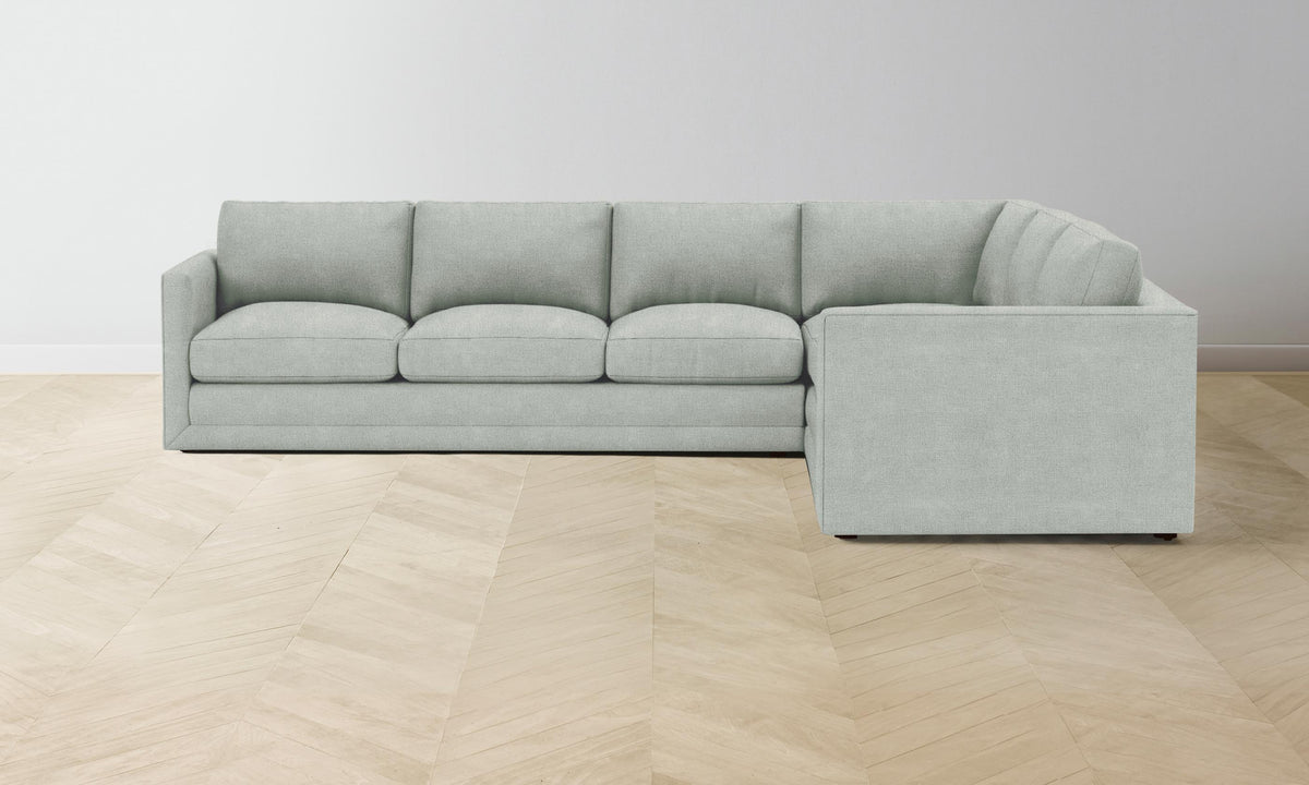 The Warren Sectional - Performance Mélange Weave Seaglass