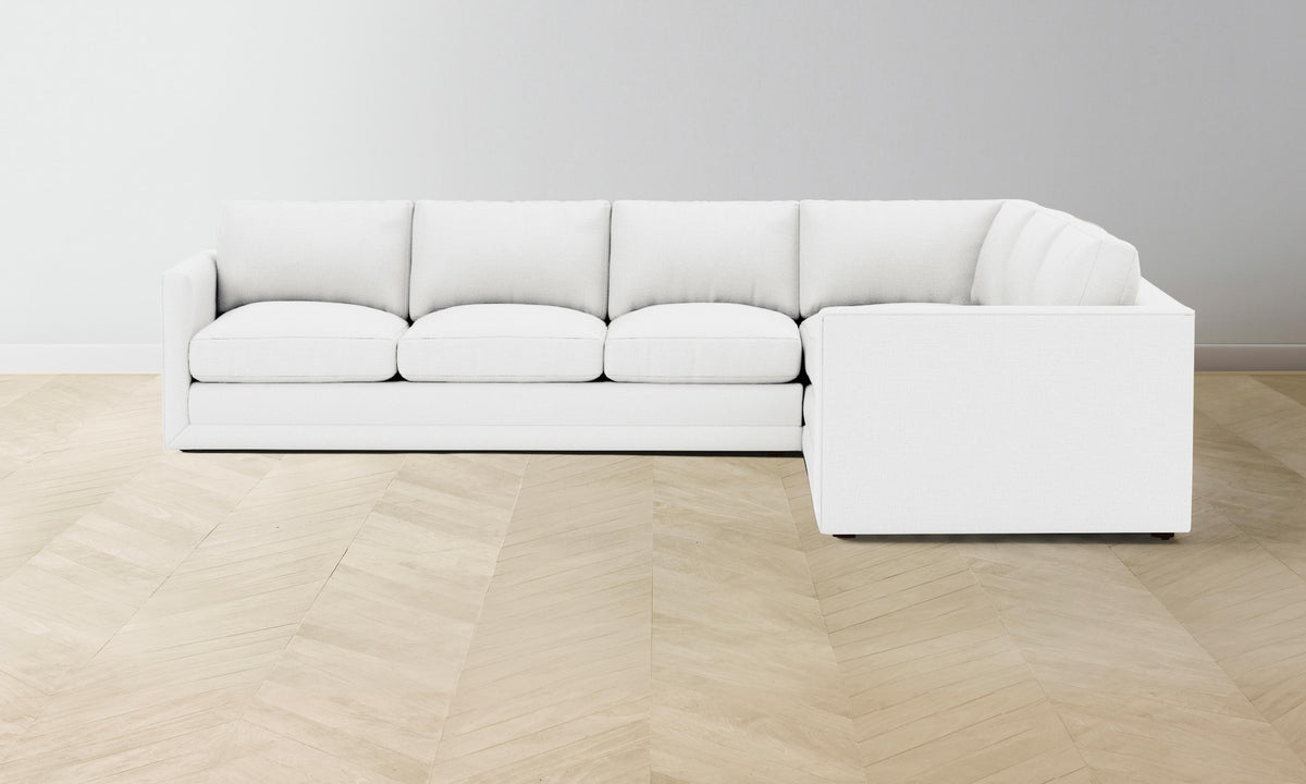 The Warren Sectional - Performance Linen Weave Pure White