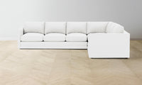 The Warren Sectional - Performance Linen Weave Pure White