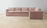 The Warren Sectional - Performance Velvet Dusty Rose