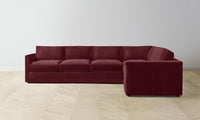 The Warren Sectional - Performance Velvet Merlot