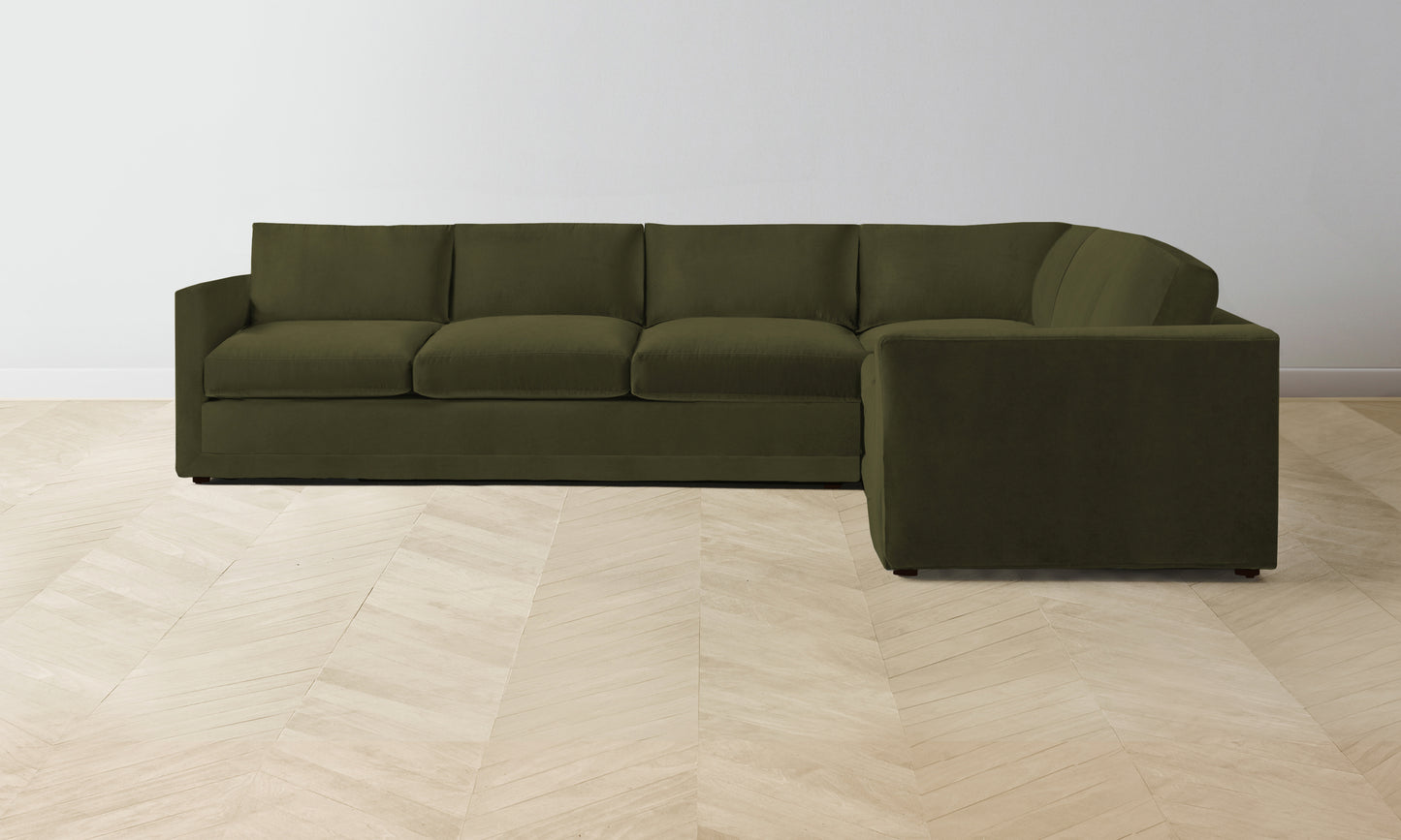 The Warren Sectional - Performance Velvet Olive