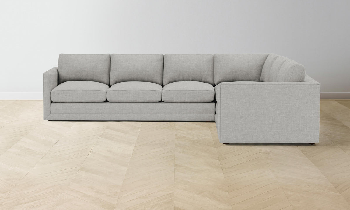 The Warren Sectional - Performance Woven Chenille Steel