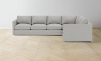 The Warren Sectional - Performance Woven Chenille Steel