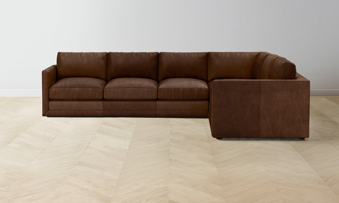 The Warren Sectional - Tuscan Leather Bourbon