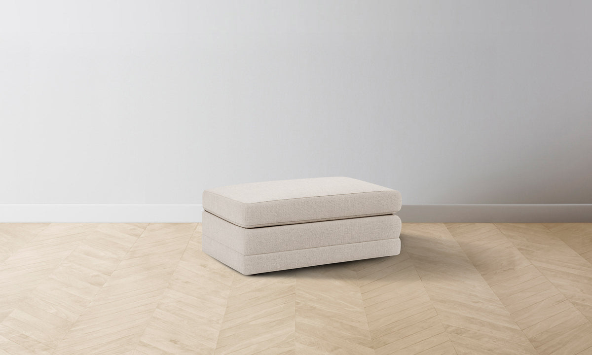 The Warren Ottoman - Heritage Belgian Linen Summit