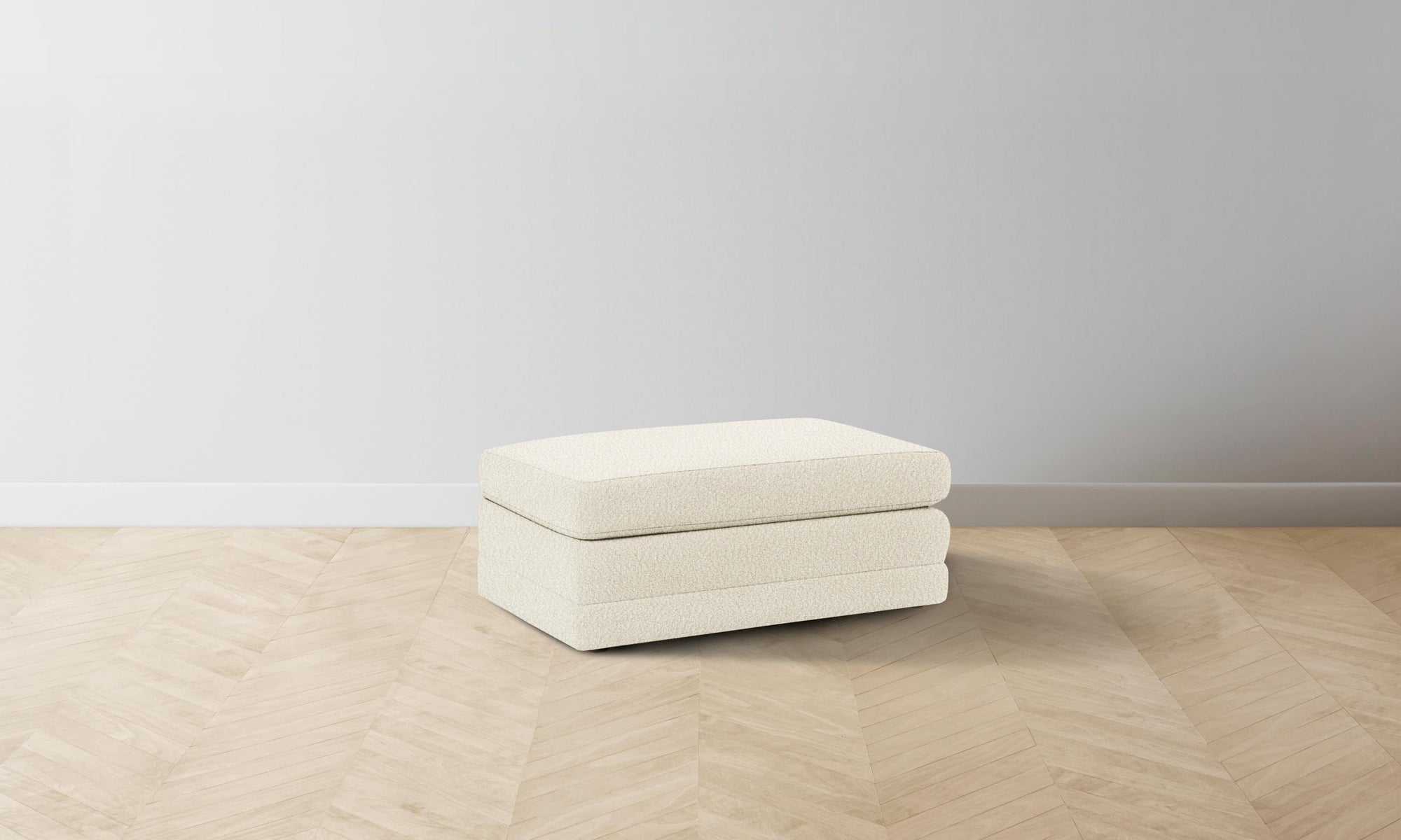 The Warren Ottoman - Italian Bouclé White