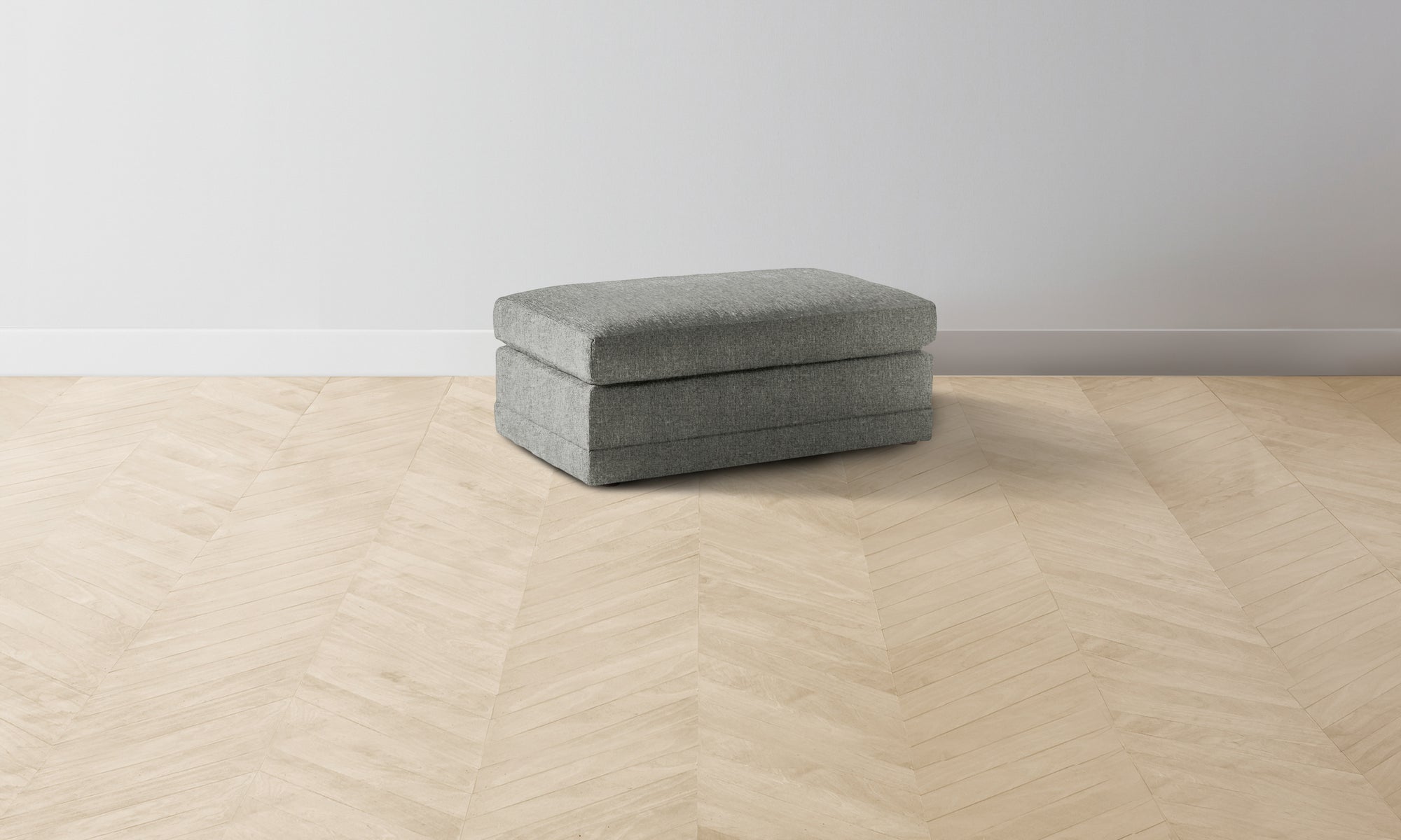 The Warren Ottoman - Merino Granite