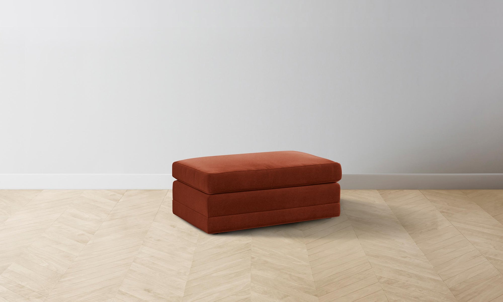 The Warren Ottoman - Mohair Spice