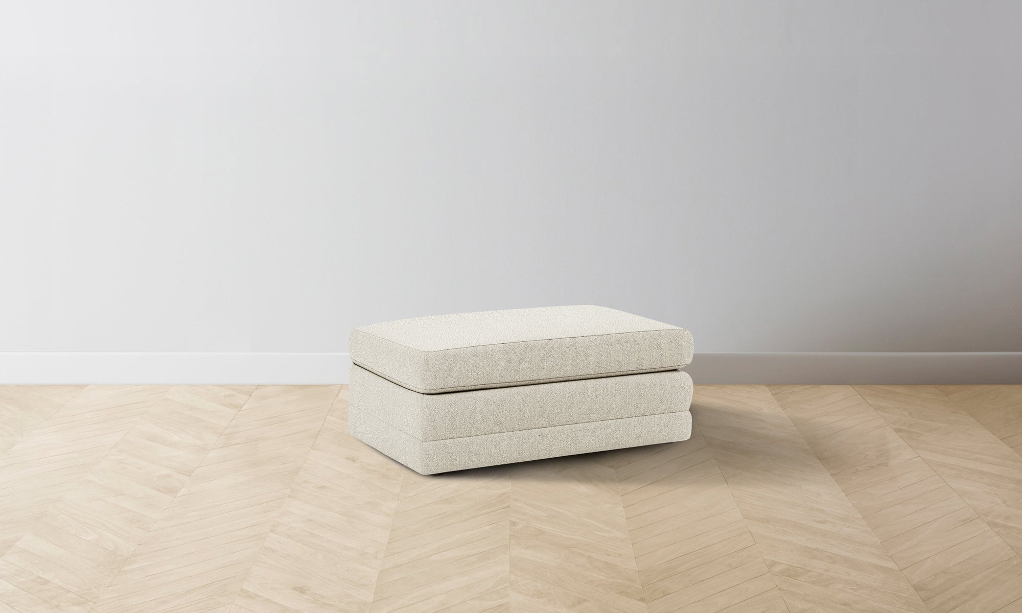 The Warren Ottoman - Performance Textural Weave Wisp