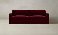 The Warren Sofa - Mohair Crimson