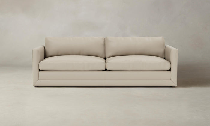 The Warren Sofa - Pebbled Leather Stone