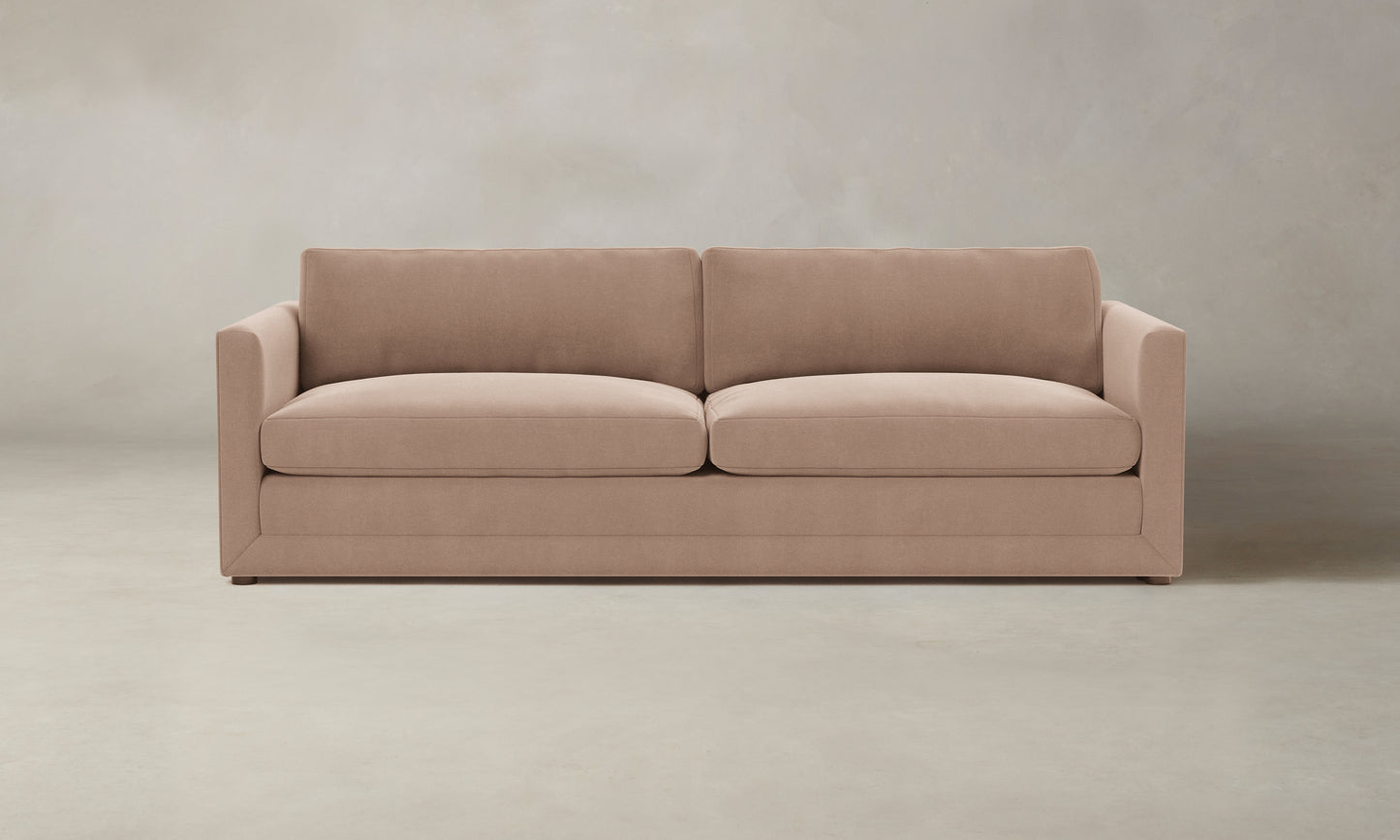 The Warren Sofa - Performance Velvet Dusty Rose