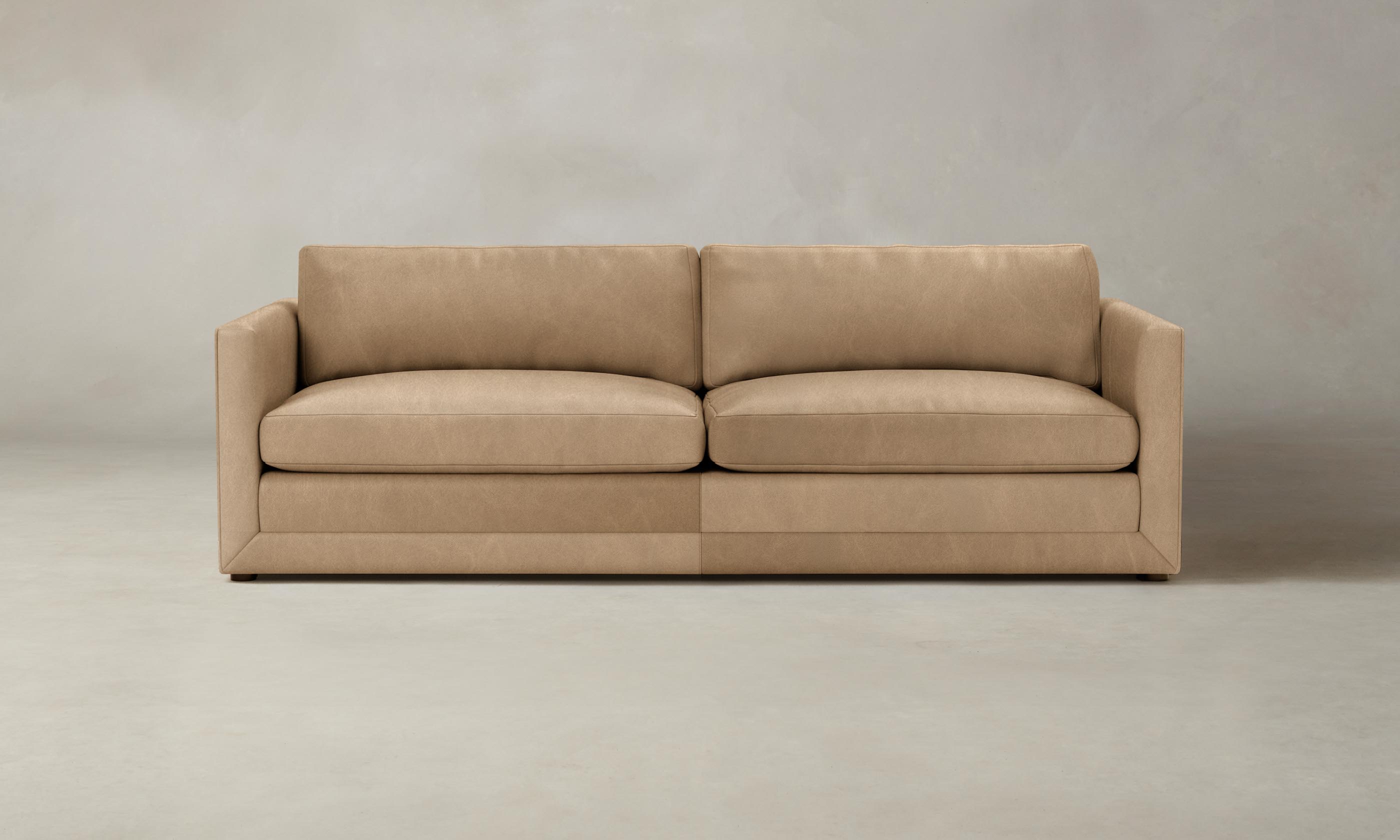 The Warren Sofa - Tuscan Leather Camel – Maiden Home
