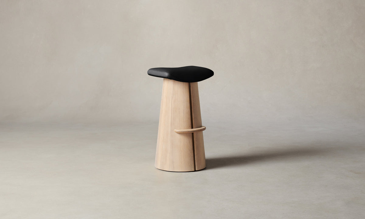 The Weston Bar & Counter Stool - Costa Leather Jet