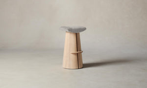 The Weston Bar & Counter Stool - Heritage Belgian Linen Agate