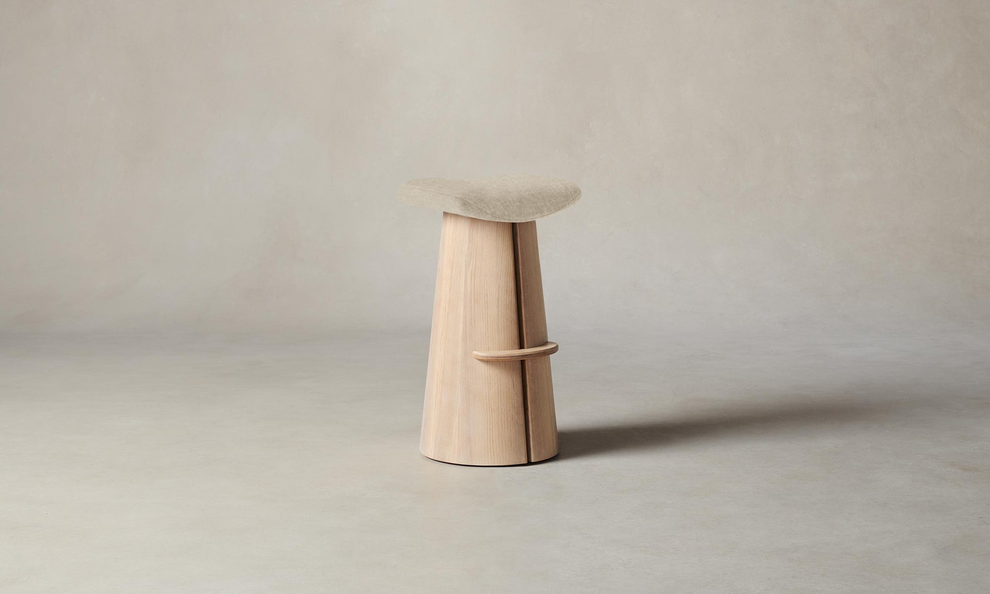 The Weston Bar & Counter Stool - Heritage Belgian Linen Alder