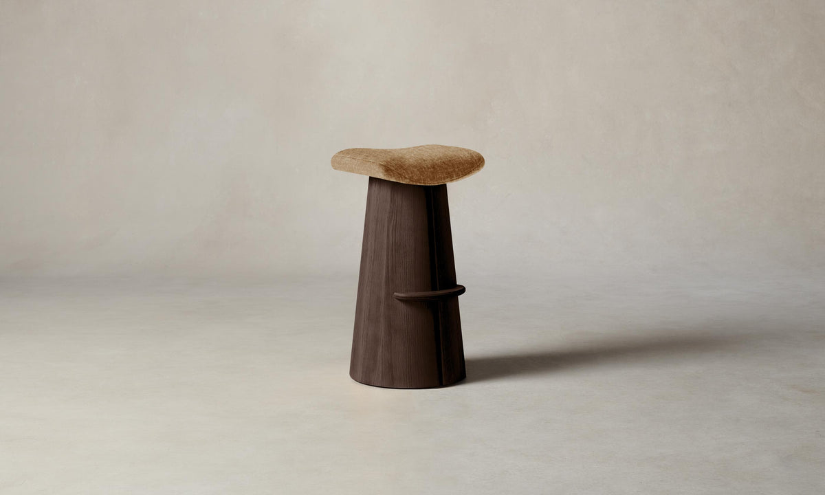 The Weston Bar & Counter Stool - Heritage Belgian Linen Chai