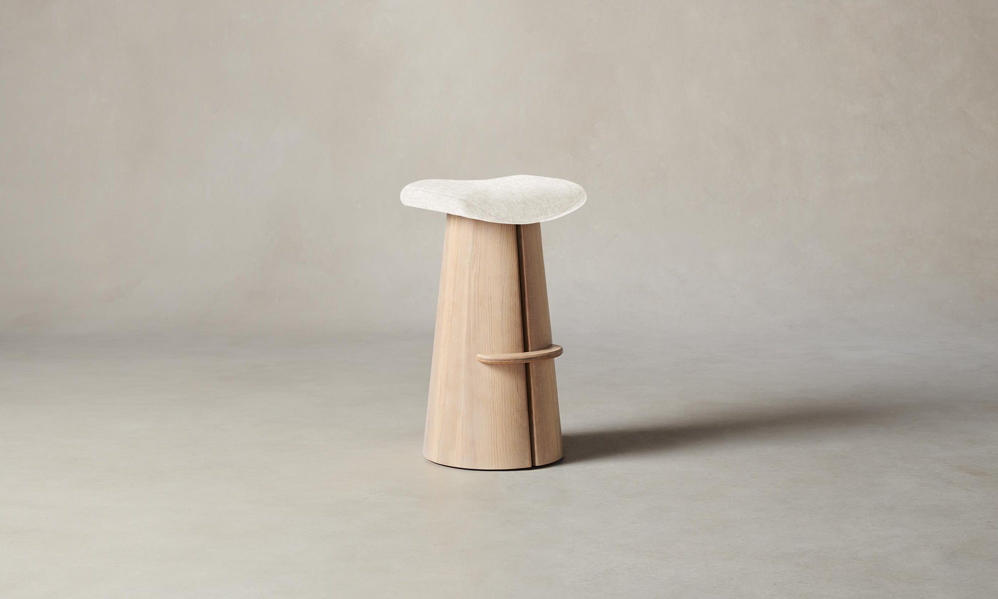 The Weston Bar & Counter Stool - Heritage Belgian Linen Egret