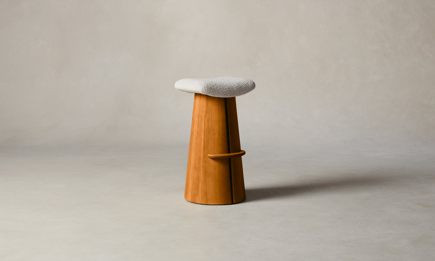 The Weston Bar & Counter Stool - Italian Bouclé Fossil