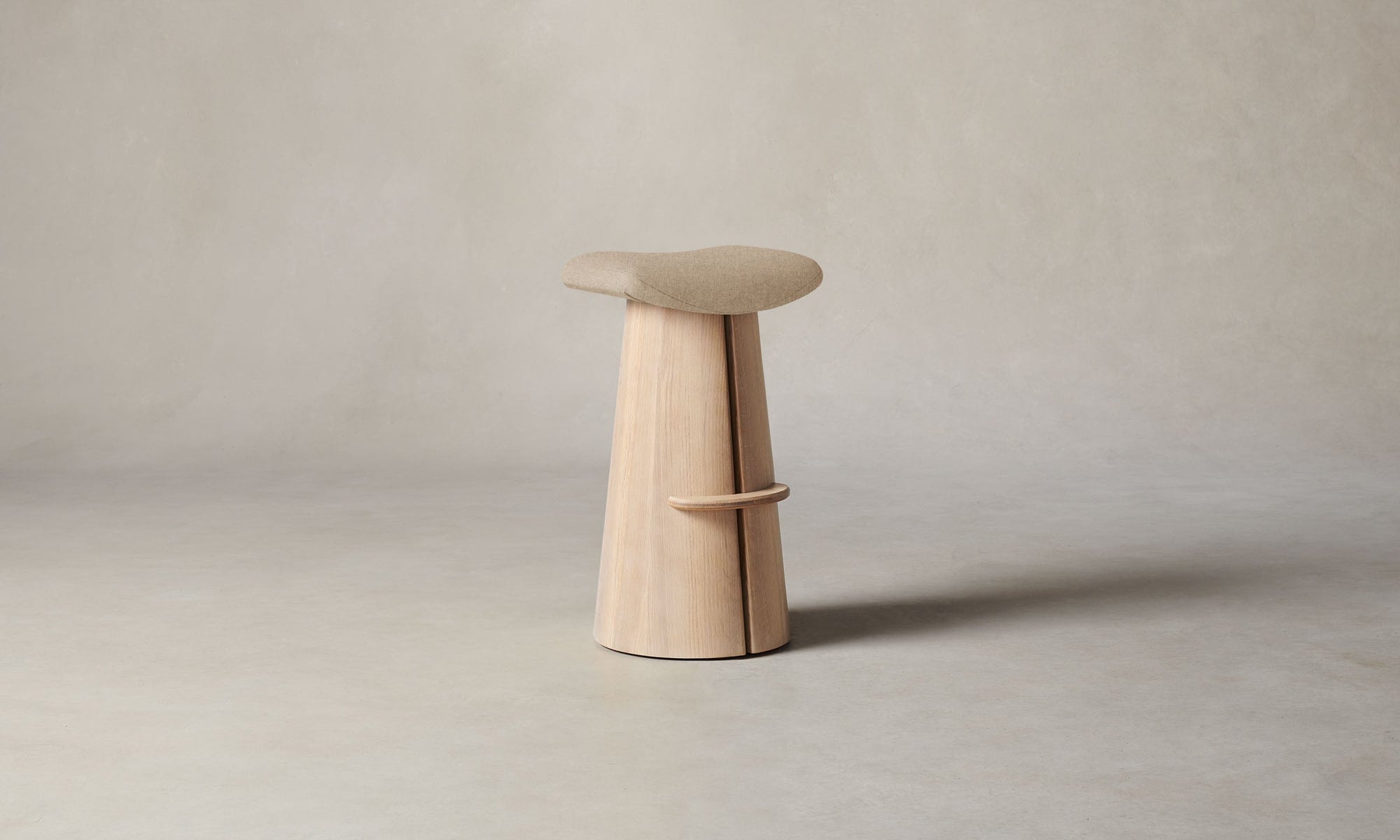 The Weston Bar & Counter Stool - Italian Brushed Wool Fox