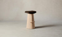 The Weston Bar & Counter Stool - Mohair Chocolate