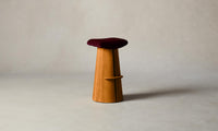 The Weston Bar & Counter Stool - Mohair Crimson