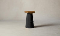 The Weston Bar & Counter Stool - Nubuck Leather Saddle