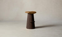 The Weston Bar & Counter Stool - Nubuck Leather Saddle