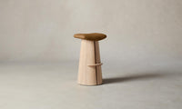 The Weston Bar & Counter Stool - Nubuck Leather Saddle