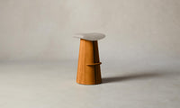 The Weston Bar & Counter Stool - Nubuck Leather Sail