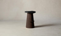 The Weston Bar & Counter Stool - Pebbled Leather Ink