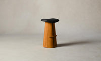 The Weston Bar & Counter Stool - Pebbled Leather Ink