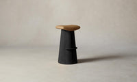 The Weston Bar & Counter Stool - Pebbled Leather Latte