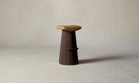 The Weston Bar & Counter Stool - Pebbled Leather Latte