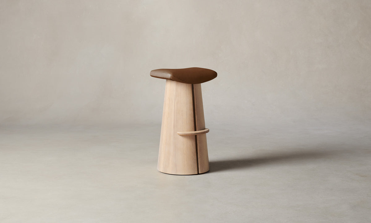 The Weston Bar & Counter Stool - Tuscan Leather Cognac