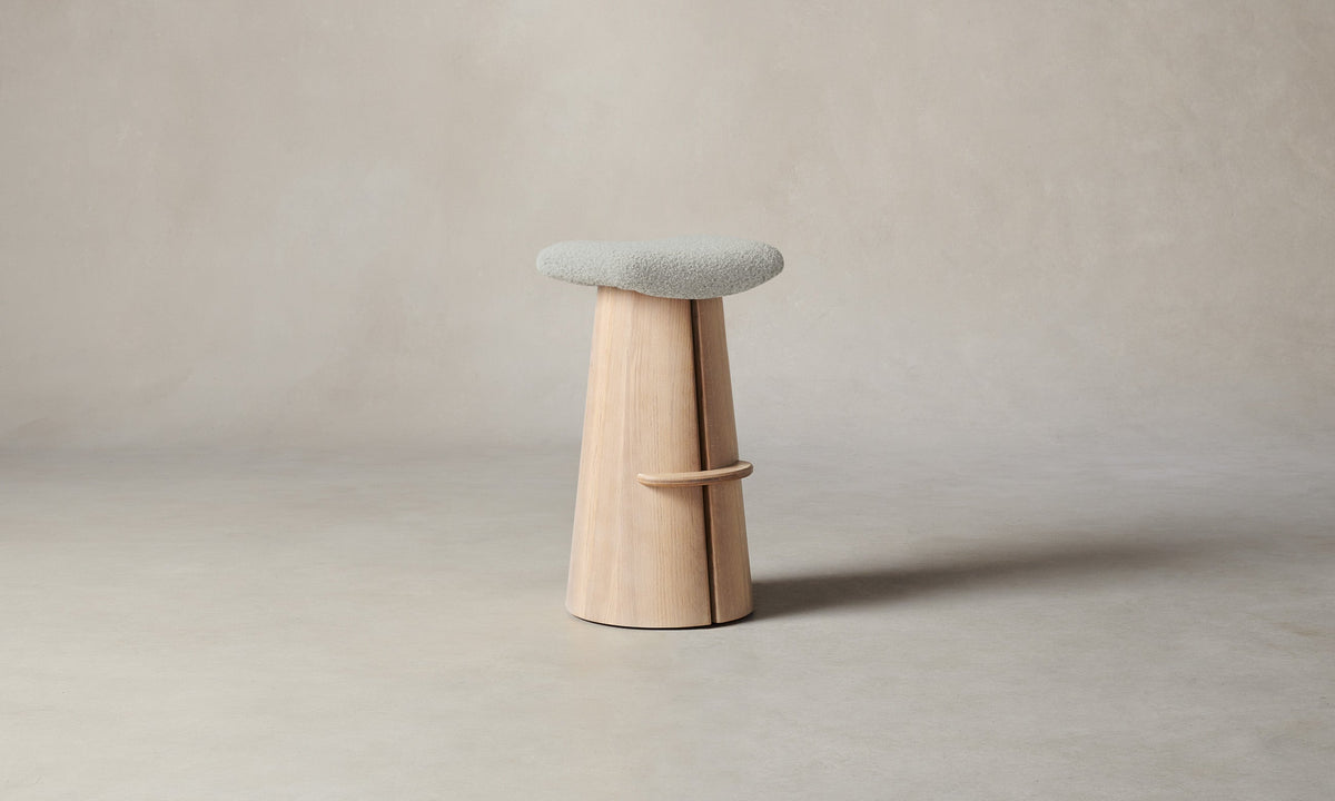 The Weston Bar & Counter Stool - Woolen Bouclé Cliff