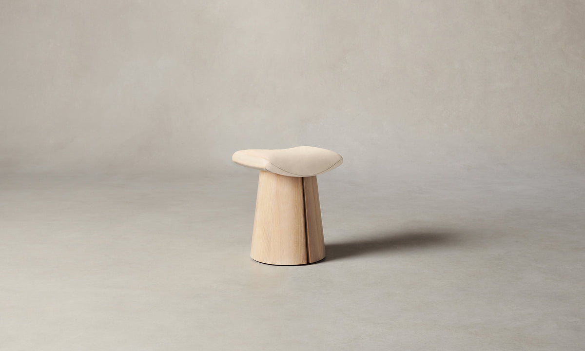 The Weston Stool - Costa Leather Sesame
