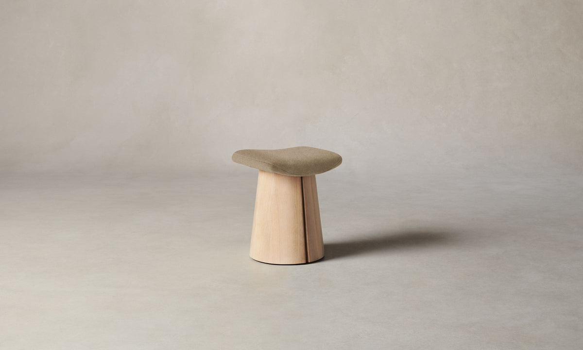 The Weston Stool - Italian Brushed Wool Fox