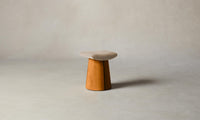 The Weston Stool - Mohair Almond