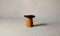 The Weston Stool - Mohair Crimson