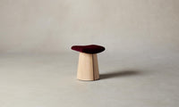 The Weston Stool - Mohair Crimson