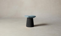 The Weston Stool - Mohair Slate Blue