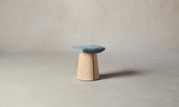 The Weston Stool - Mohair Slate Blue