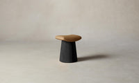 The Weston Stool - Pebbled Leather Latte