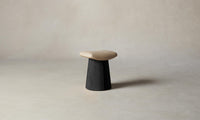 The Weston Stool - Pebbled Leather Stone